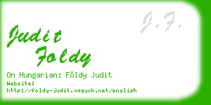 judit foldy business card