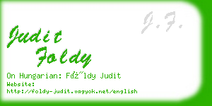 judit foldy business card